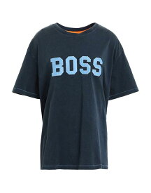 【送料無料】 ボス レディース Tシャツ トップス T-shirt Navy blue