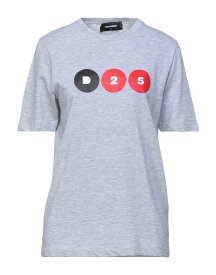 【送料無料】 ディースクエアード レディース Tシャツ トップス T-shirt Light grey