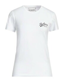 【送料無料】 アイスバーグ レディース Tシャツ トップス Basic T-shirt White