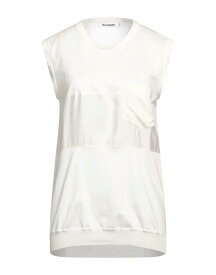 【送料無料】 ジル・サンダー レディース シャツ ブラウス トップス Silk top Off white