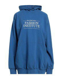 【送料無料】 バレンシアガ レディース パーカー・スウェット フーディー アウター Hooded sweatshirt Slate blue