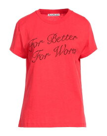 【送料無料】 アクネ ストゥディオズ レディース Tシャツ トップス T-shirt Tomato red