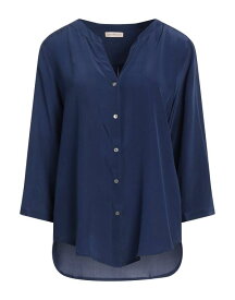 【送料無料】 カミセッタスノーブ レディース シャツ トップス Silk shirts & blouses Navy blue