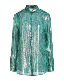 【送料無料】 エトロ レディース シャツ トップス Patterned shirts & blouses Emerald green