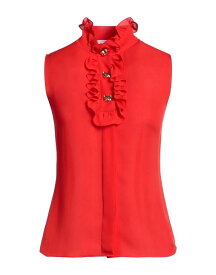【送料無料】 モスキーノ レディース シャツ トップス Silk shirts & blouses Red