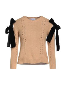 【送料無料】 レッドバレンティノ レディース ニット・セーター アウター Sweater Camel
