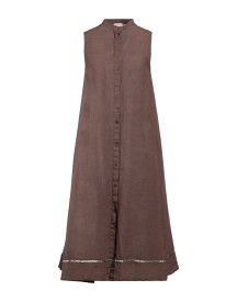 【送料無料】 ロッソピューロ レディース ワンピース トップス Midi dress Brown