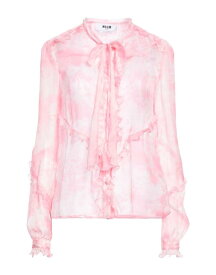 【送料無料】 エムエスジイエム レディース シャツ トップス Patterned shirts & blouses Pink