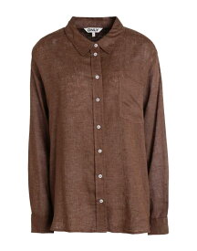 【送料無料】 オンリー レディース シャツ トップス Solid color shirts & blouses Brown