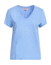 【送料無料】 ボス レディース Tシャツ トップス Basic T-shirt Light blue