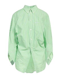 【送料無料】 バレンシアガ レディース シャツ トップス Striped shirt Green