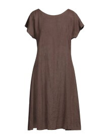 【送料無料】 ロッソピューロ レディース ワンピース トップス Midi dress Dark brown