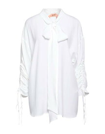 【送料無料】 ヌメロ ヴェントゥーノ レディース シャツ トップス Solid color shirts & blouses White