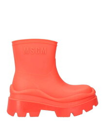 【送料無料】 エムエスジイエム レディース ブーツ・レインブーツ ブーティ シューズ Ankle boot Orange