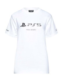 【送料無料】 バレンシアガ レディース Tシャツ トップス T-shirt White