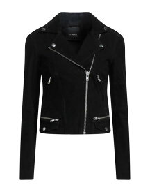 【送料無料】 ピンコ レディース ジャケット・ブルゾン アウター Biker jacket Black