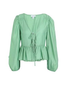【送料無料】 トップショップ レディース シャツ ブラウス トップス Solid color shirts & blouses Light green