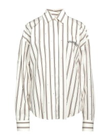 【送料無料】 エムエスジイエム レディース シャツ トップス Striped shirt Ivory