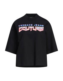 【送料無料】 ヴェルサーチ レディース Tシャツ トップス T-shirt Black