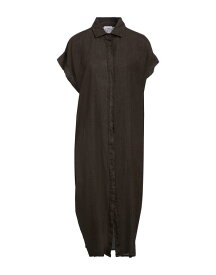 【送料無料】 ロッソピューロ レディース ワンピース トップス Midi dress Dark brown