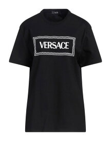 【送料無料】 ヴェルサーチ レディース Tシャツ トップス T-shirt Black