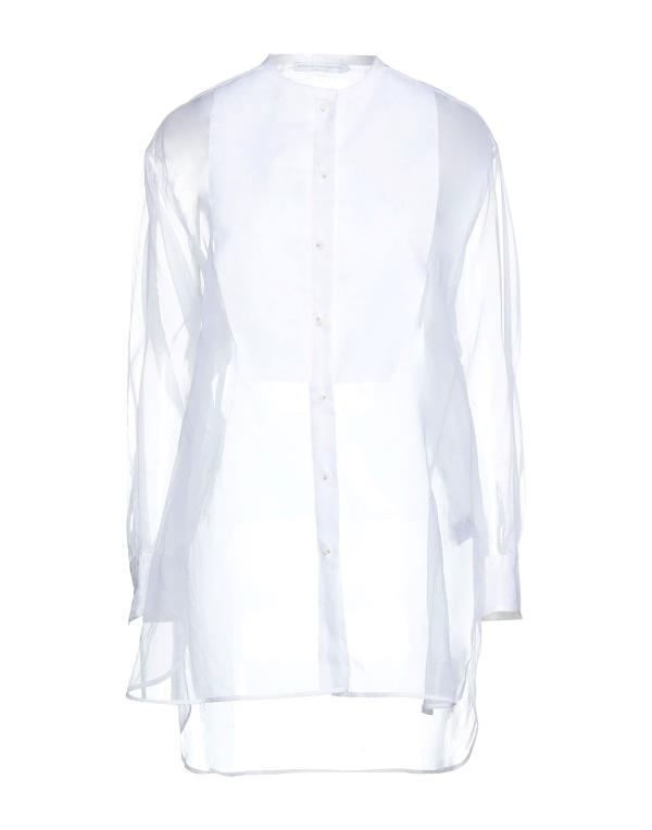 流行 エルマンノ シェルヴィーノ レディース シャツ トップス Silk shirts blouses White 