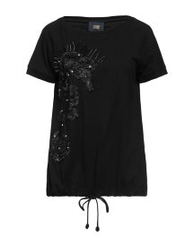 【送料無料】 カヴァリ クラス レディース Tシャツ トップス T-shirt Black