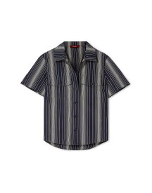 【送料無料】 シエス・マルジャン レディース シャツ トップス Striped shirt Midnight blue