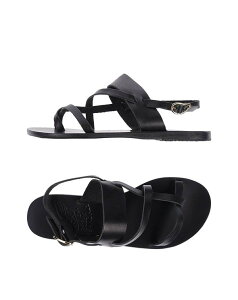 �A���V�G���g�O���[�N�T���_�� ���f�B�[�X �V���[�Y �\���O�E�T���_�� ANCIENT GREEK SANDALS Black �u���b�N