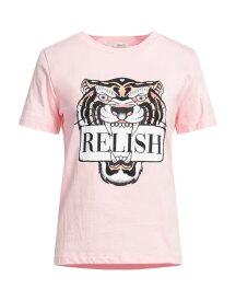 【送料無料】 レリッシュ レディース Tシャツ トップス T-shirt Pink