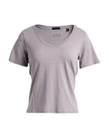 【送料無料】 エーティーエム レディース Tシャツ トップス T-shirt Dove grey