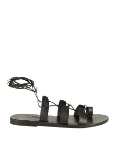�A���V�G���g�O���[�N�T���_�� ���f�B�[�X �V���[�Y �\���O�E�T���_�� ANCIENT GREEK SANDALS Black �u���b�N
