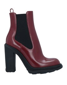 【送料無料】 アレキサンダー・マックイーン レディース ブーツ・レインブーツ シューズ Ankle boot Burgundy