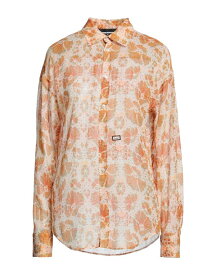 【送料無料】 ディースクエアード レディース シャツ トップス Patterned shirts & blouses Beige