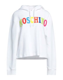 【送料無料】 モスキーノ レディース パーカー・スウェット アウター Hooded sweatshirt White