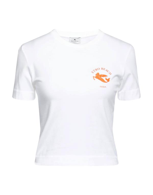 売り込み エトロ レディース Tシャツ トップス T-shirt White