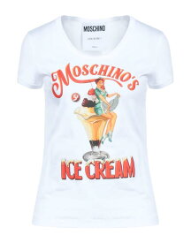 【送料無料】 モスキーノ レディース Tシャツ トップス T-shirt White