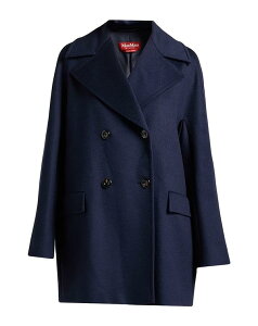 �}�b�N�X�}�[�� ���f�B�[�X �A�E�^�[ �R�[�g MAX MARA STUDIO Navy �l�C�r�[