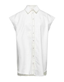 【送料無料】 エディター レディース シャツ デニムシャツ トップス Denim shirt White