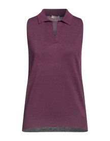 【送料無料】 クルチアーニ レディース ニット・セーター アウター Sleeveless sweater Deep purple