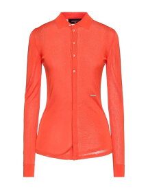 【送料無料】 ディースクエアード レディース シャツ トップス Solid color shirts & blouses Orange