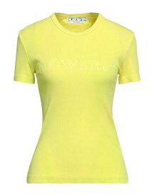 【送料無料】 オフホワイト レディース Tシャツ トップス T-shirt Acid green
