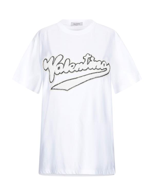 送料無料】 ヴァレンティノ レディース Tシャツ トップス T-shirt White-