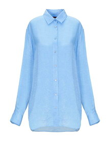 【送料無料】 シエス・マルジャン レディース シャツ トップス Solid color shirts & blouses Sky blue