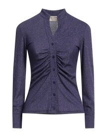 【送料無料】 カオスジーンズ レディース シャツ トップス Solid color shirts & blouses Dark purple