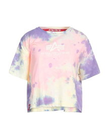 【送料無料】 アルファインダストリーズ レディース Tシャツ トップス T-shirt Light pink