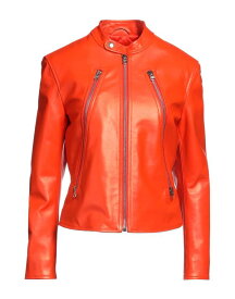 【送料無料】 マルタンマルジェラ レディース ジャケット・ブルゾン アウター Biker jacket Orange