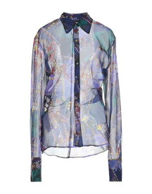 【送料無料】 ディースクエアード レディース シャツ トップス Patterned shirts & blouses Blue