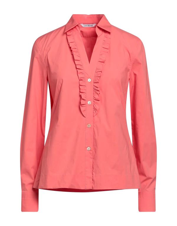  キャリバン レディース シャツ トップス Solid color shirts  blouses Coral