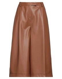 【送料無料】 スフィチオ レディース カジュアルパンツ クロップドパンツ ボトムス Cropped pants & culottes Brown